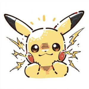 Đôi tai nhọn đặc trưng trên đầu Pikachu đáng yêu