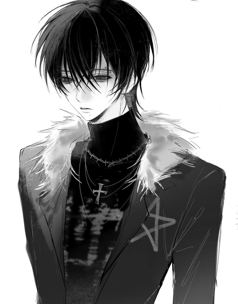 Đường nét gương mặt góc cạnh trong hình ảnh anime ác quỷ lạnh lùng