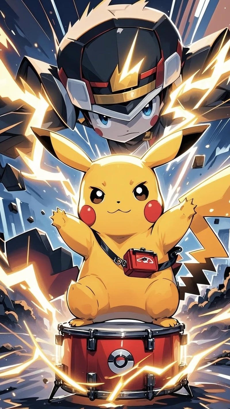 Gương mặt Pikachu tinh nghịch với đôi tai dài đặc trưng