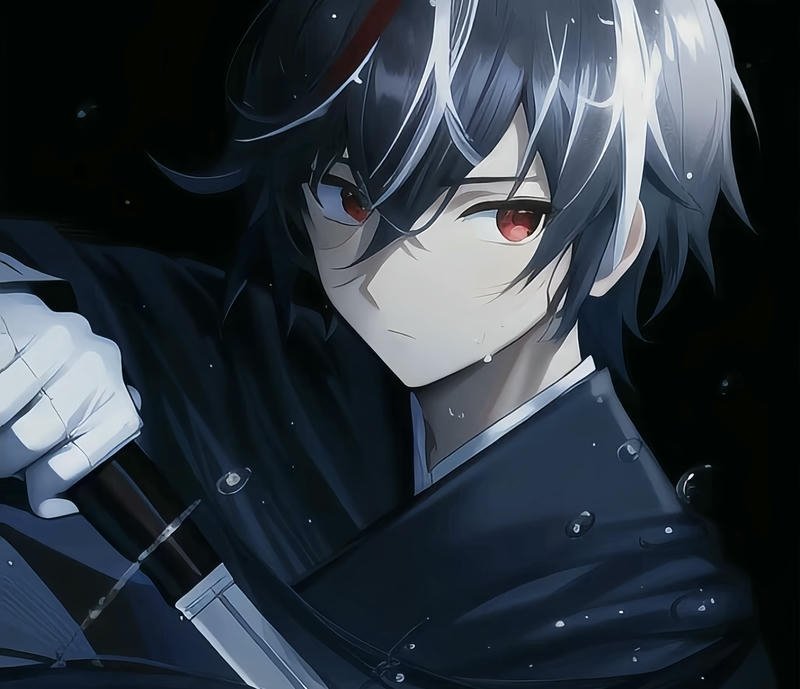 Gương mặt anime boy buồn lặng lẽ cô đơn