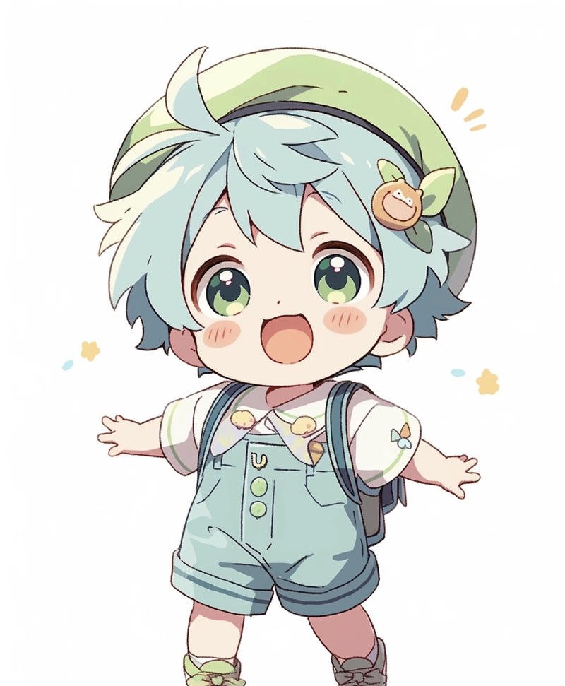 Gương mặt đáng yêu với nụ cười tươi anime nam