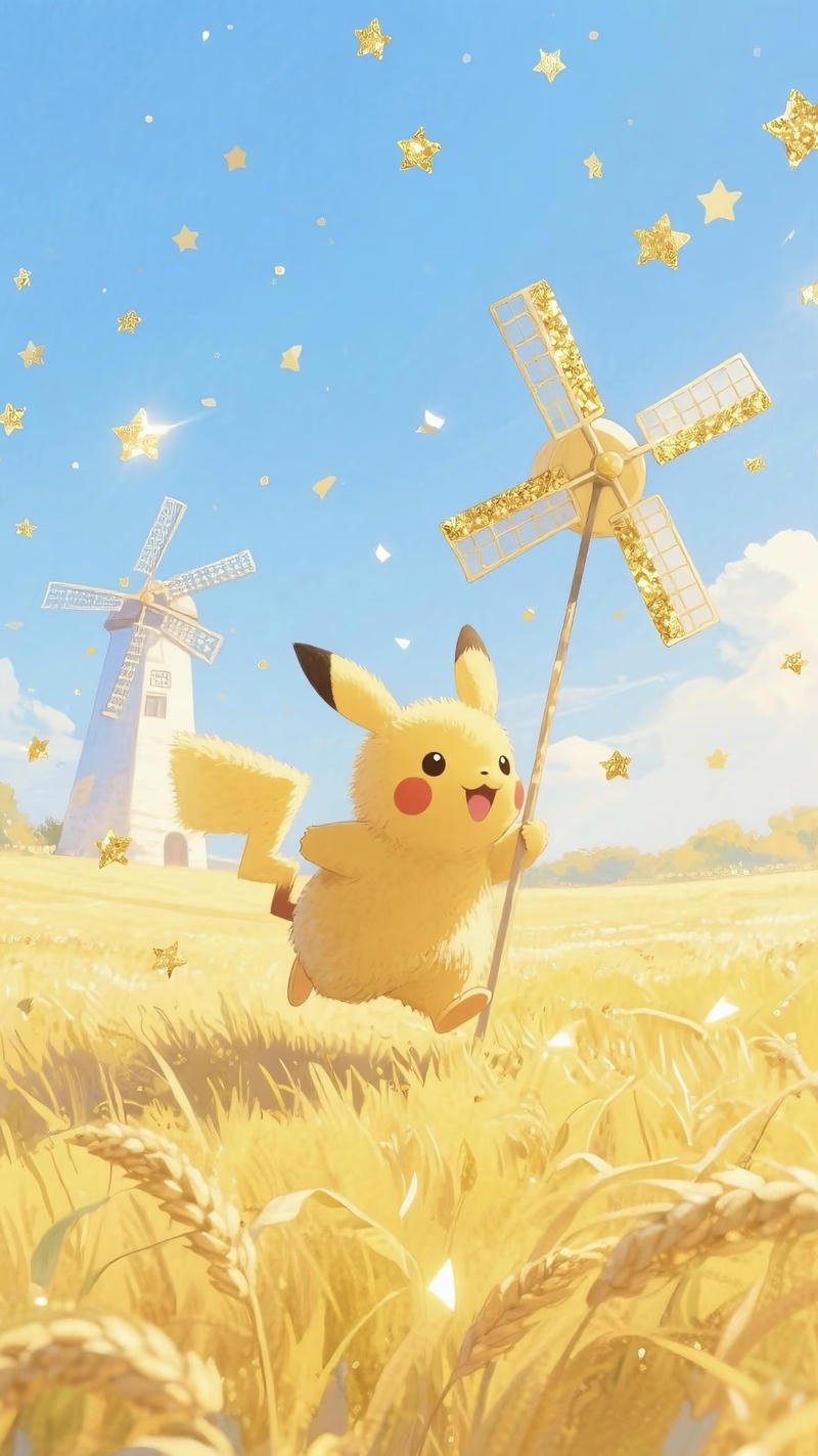 Gương mặt rạng rỡ của Pikachu khiến khung hình tươi sáng