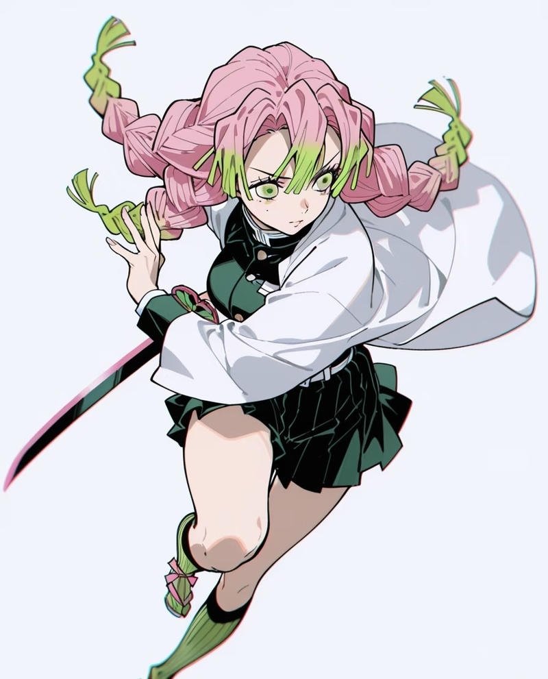 Gương mặt thanh tú của thiếu nữ anime tóc dài