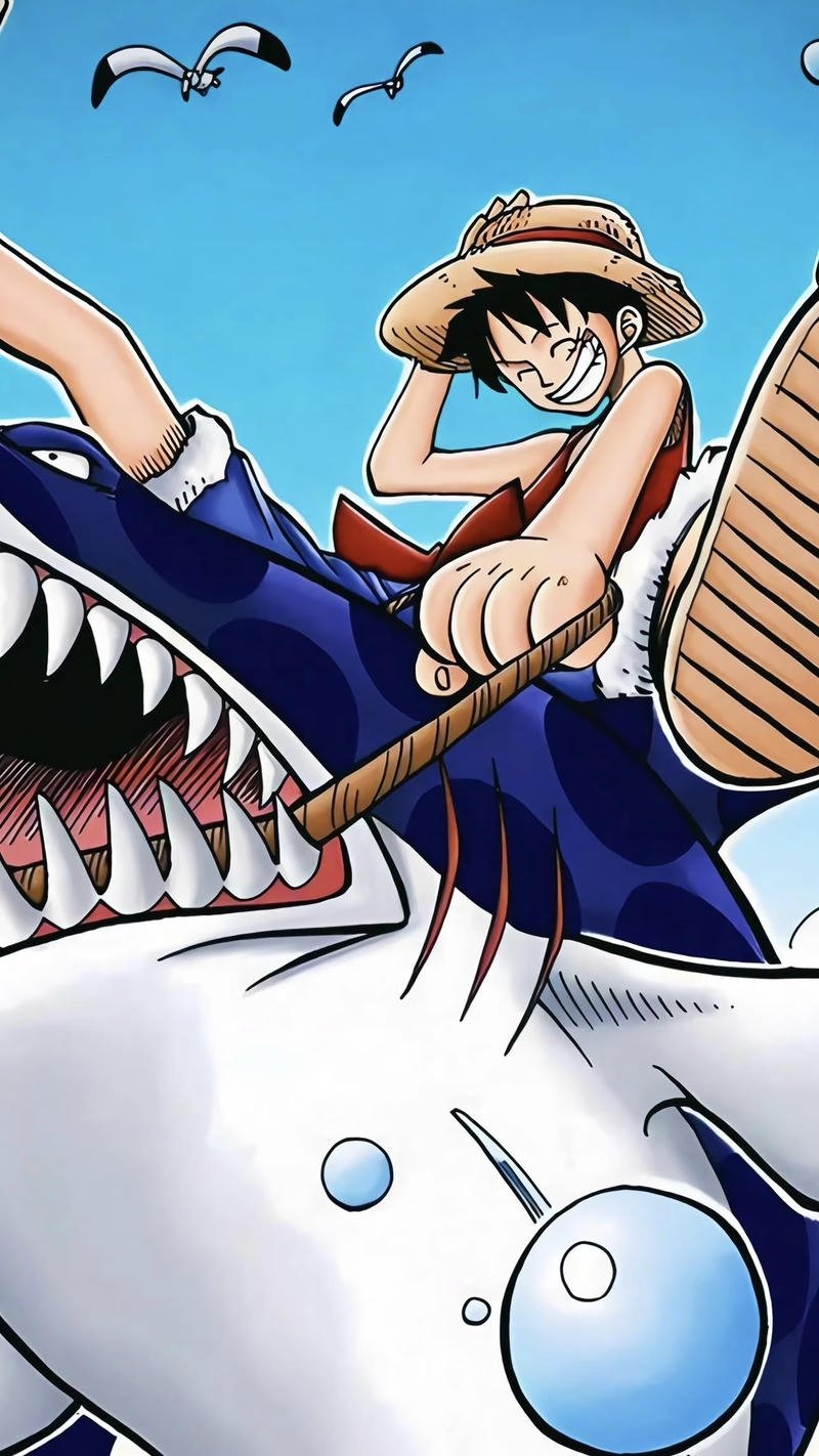 Hình Luffy ánh nhìn cứng cỏi mang tinh thần chiến đấu