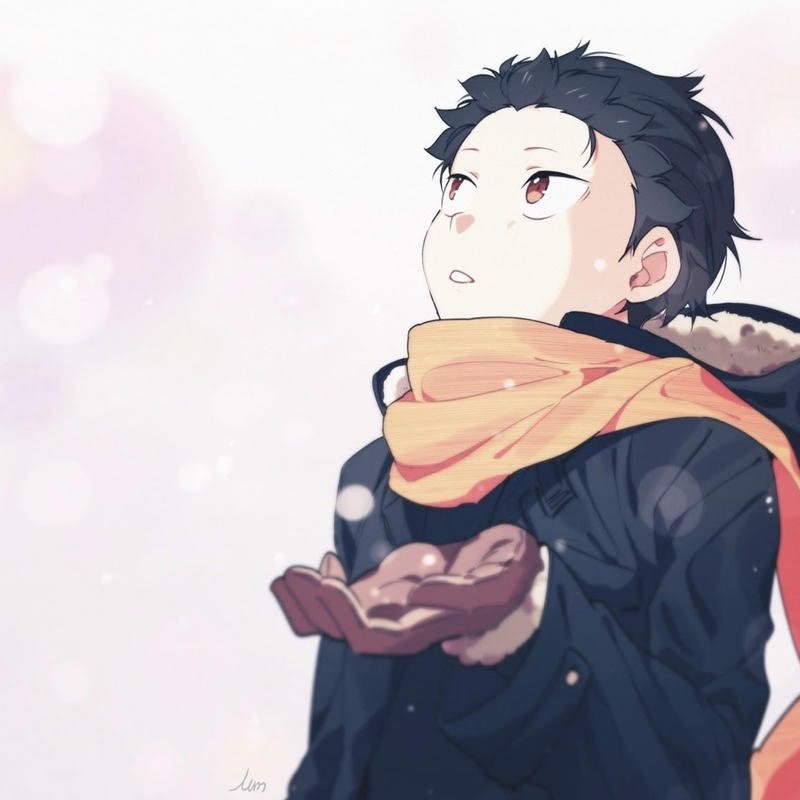 Hình Natsuki Subaru anime mang nét buồn pha hy vọng