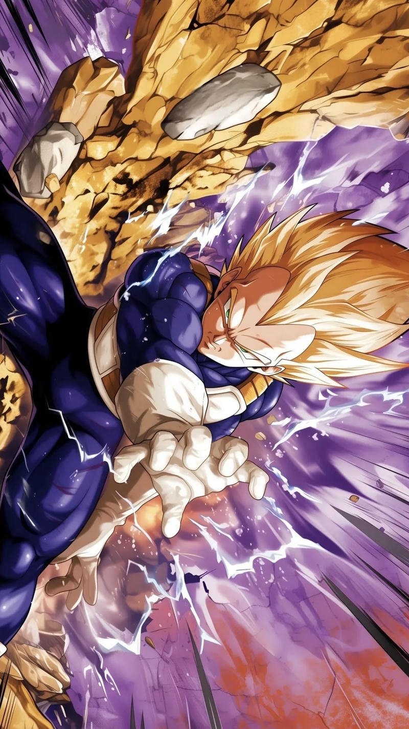 Hình SonGoku giơ tay chuẩn bị tung chiêu Kamehameha