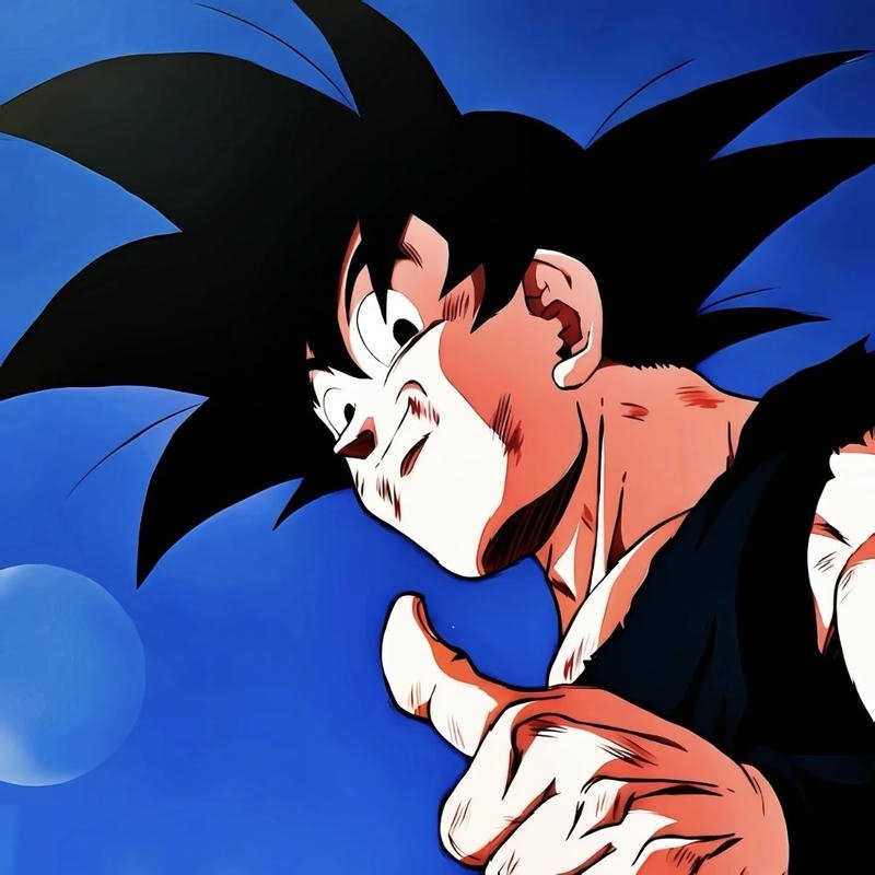 Hình SonGoku nụ cười ngây thơ khiến người xem thích thú