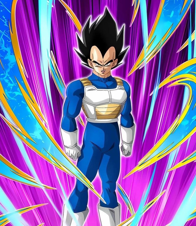 Hình Vegeta chiến đấu trong không gian kịch tính