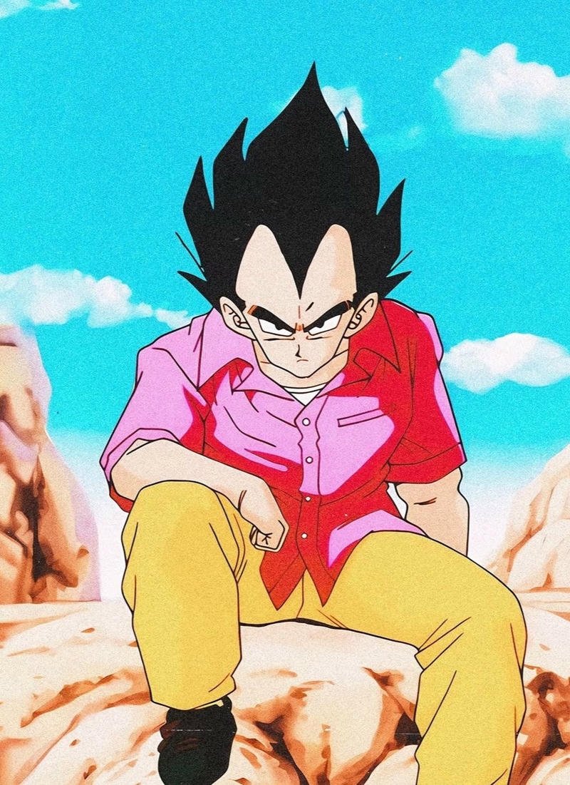 Hình Vegeta phong cách anime đầy năng lượng