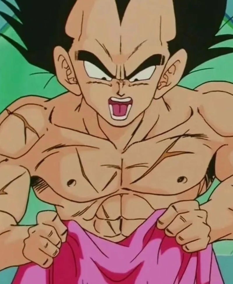 Hình Vegeta trong khung cảnh chiến đấu gay cấn
