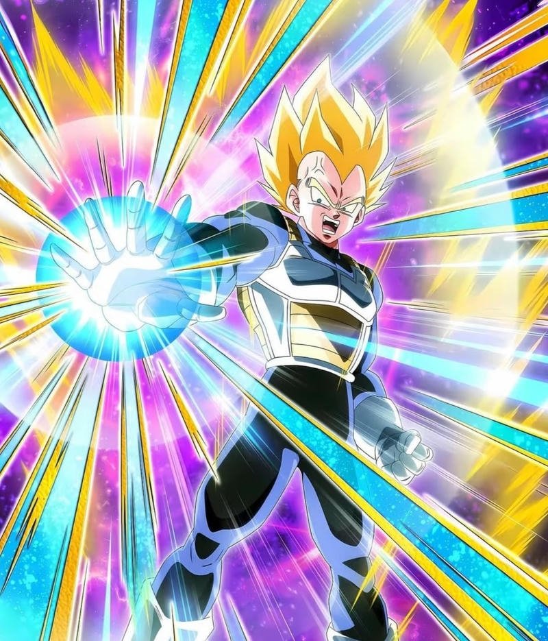 Hình Vegeta trong trạng thái chiến đấu đầy khí chất