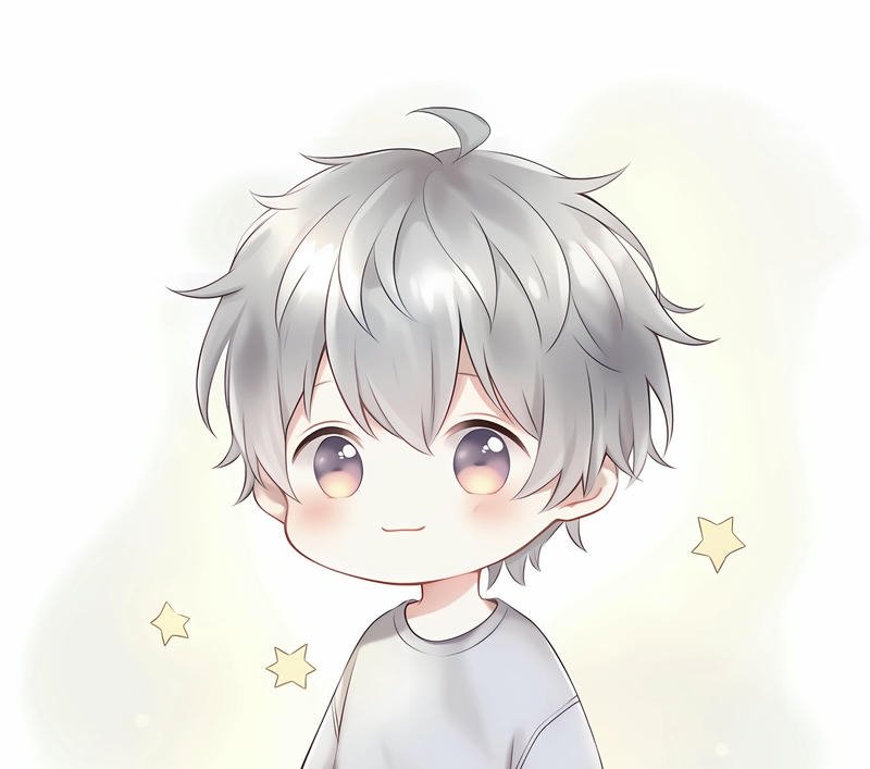 Hình ảnh anime boy dễ thương giữa không gian sáng