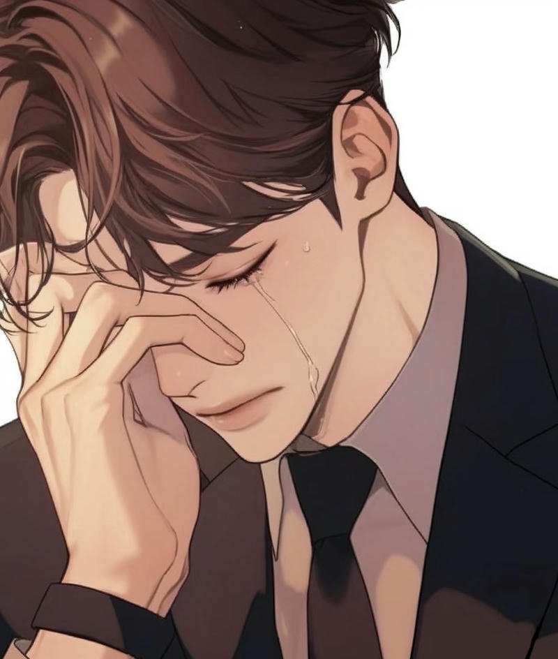 Hình ảnh anime boy trầm lặng trong không gian tối