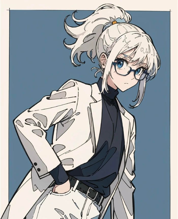 Hình ảnh anime đeo kính ánh mắt hiền hòa sâu lắng