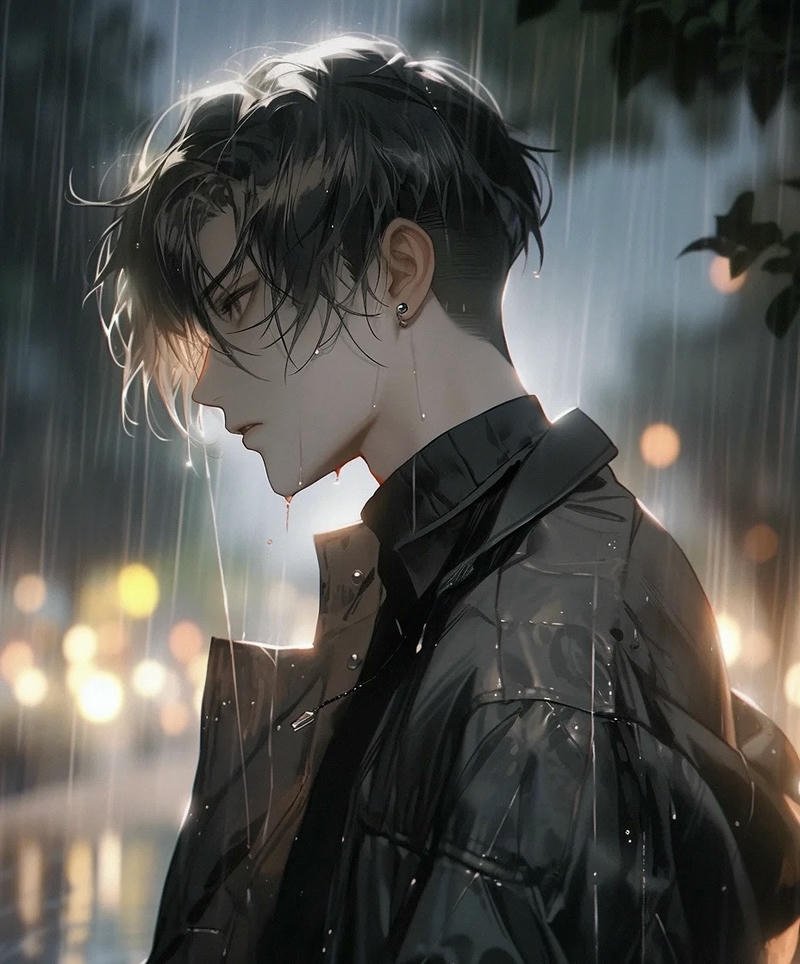 Hình ảnh anime nam buồn man mác