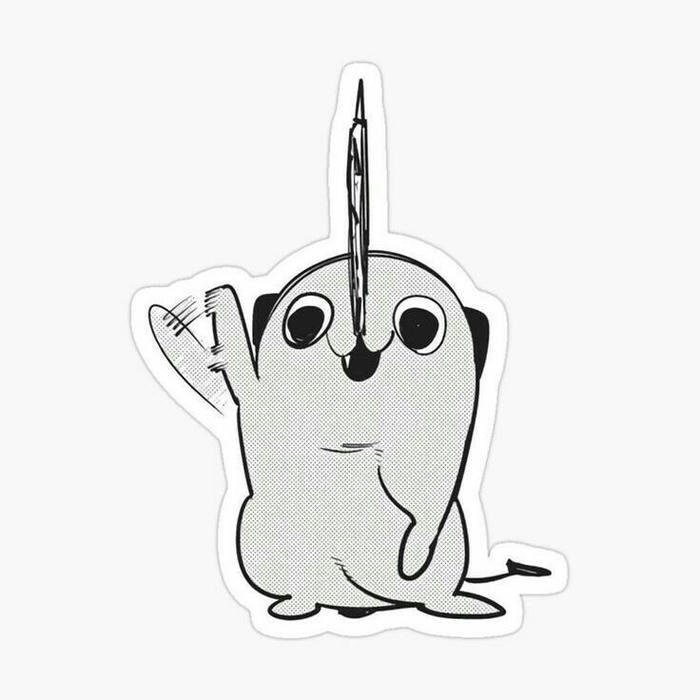 Hình ảnh hình sticker cute không màu hình khối rõ nét