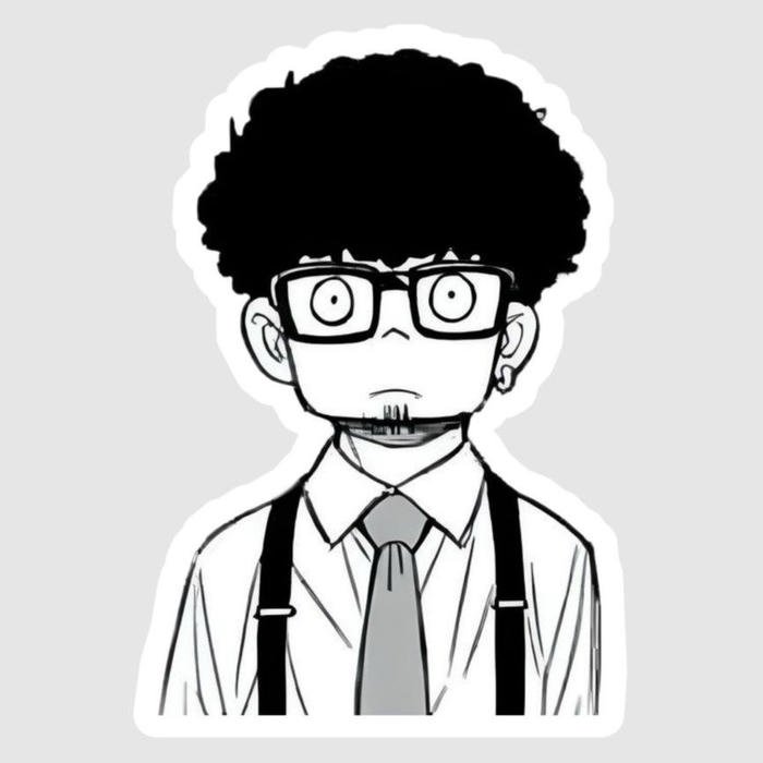 Hình ảnh hình sticker cute không màu phong cách phác thảo