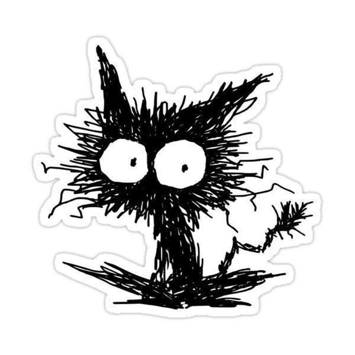 Hình ảnh hình sticker cute không màu tạo dáng ngộ nghĩnh