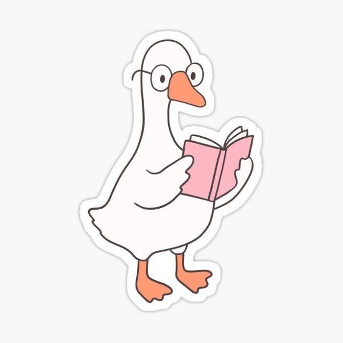 Hình ảnh sticker dễ thương đường nét uyển chuyển