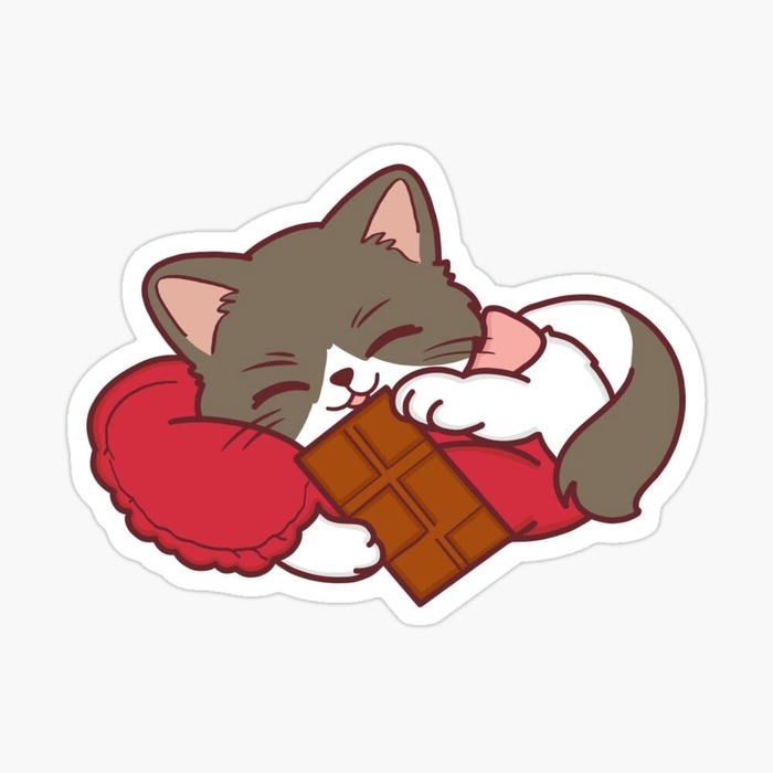 Hình ảnh sticker mèo phong cách ngộ nghĩnh