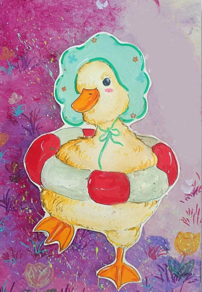 Hình ảnh tranh vẽ con vịt mang hình thức dễ gây chú ý