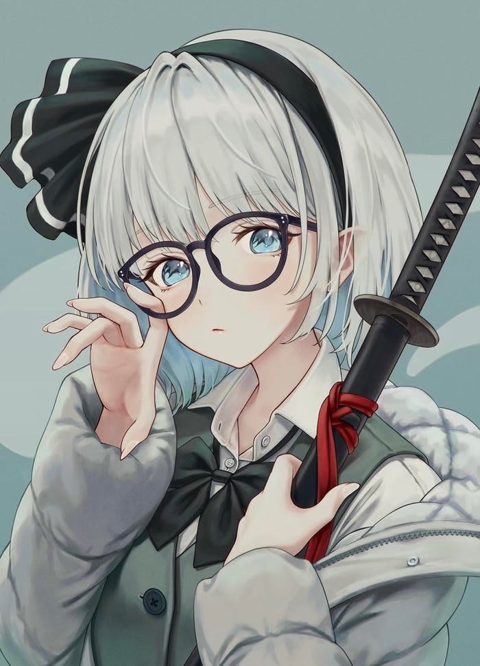 Hình anime đeo kính khí chất dịu dàng tinh khôi