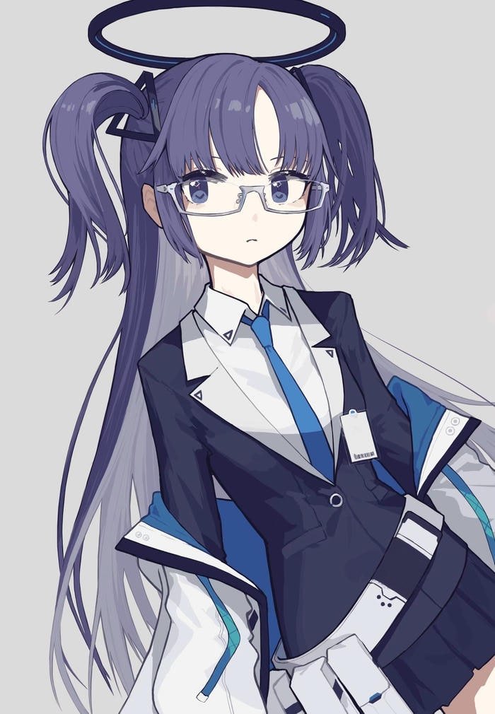 Hình anime đeo kính khí chất trang nhã dịu dàng