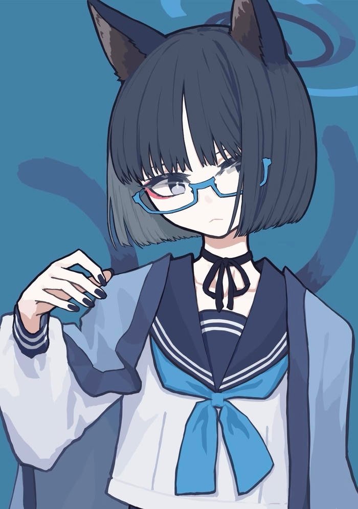 Hình anime đeo kính vẻ đẹp trưởng thành thanh cao