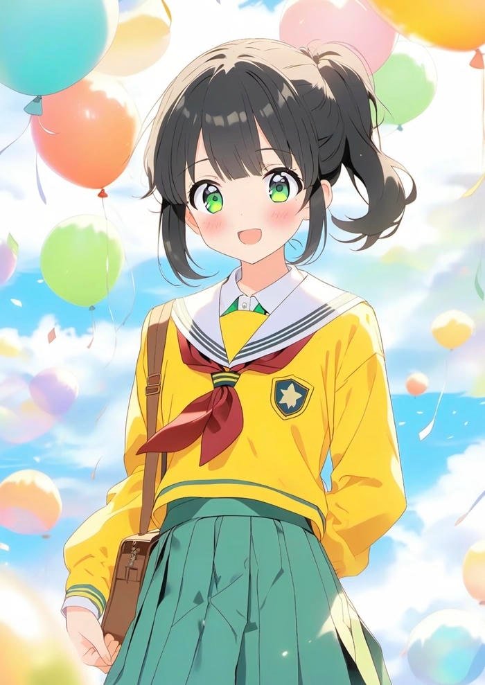 Hình anime nữ học sinh vẻ đẹp nhẹ nhàng