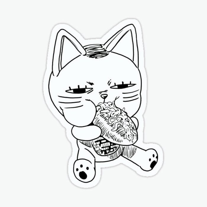 Hình hình sticker cute không màu kiểu dáng đáng mến