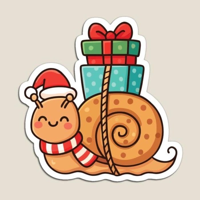 Hình sticker Noel hộp quà nhiều màu