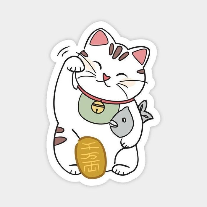 Hình sticker mèo ánh nhìn hiền hòa