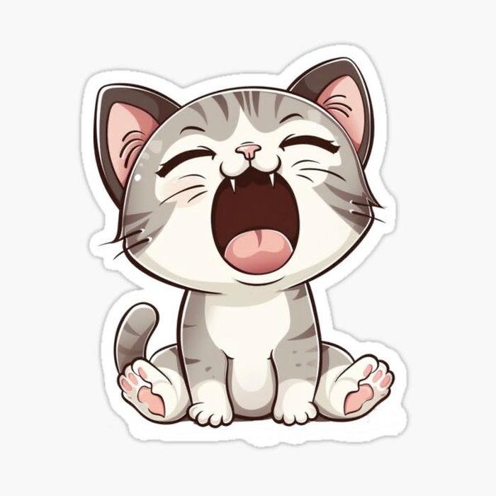 Hình sticker mèo chi tiết tinh tế