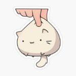 Hình sticker mèo đường viền rõ nét