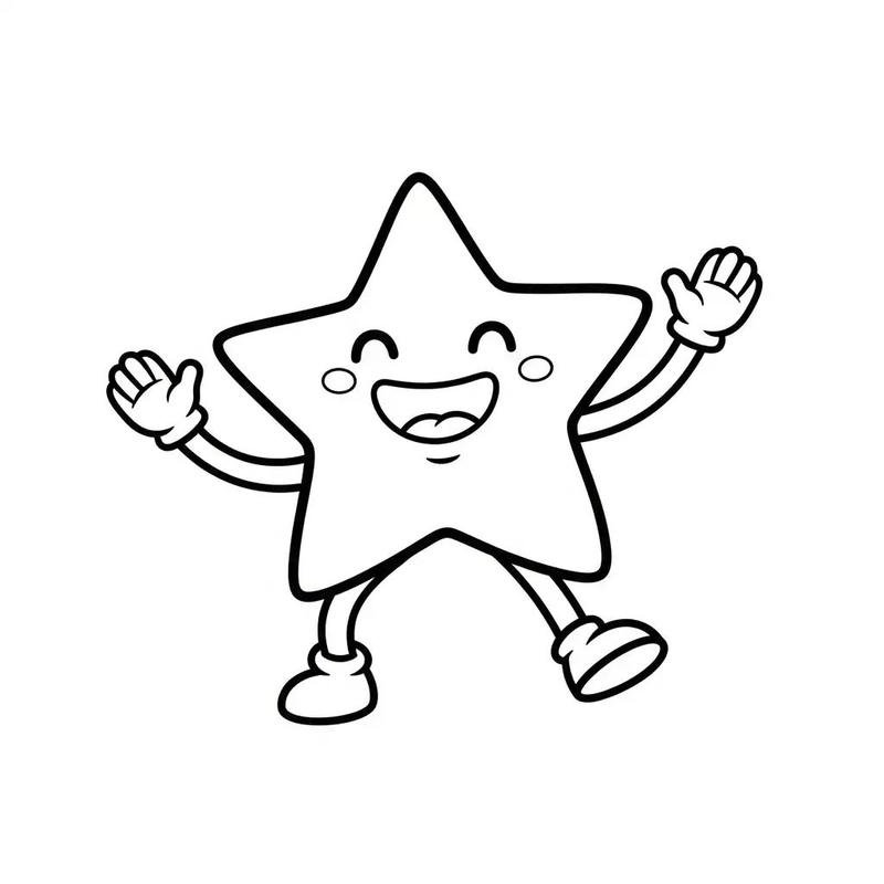 Hình tô màu ngôi sao đơn giản dễ sử dụng