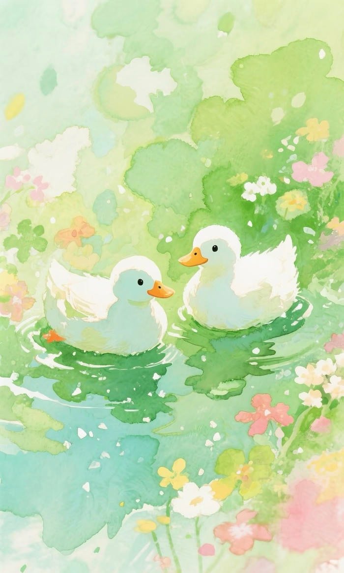 Hình tranh vẽ con vịt mang lại cảm nhận thị giác rõ ràng