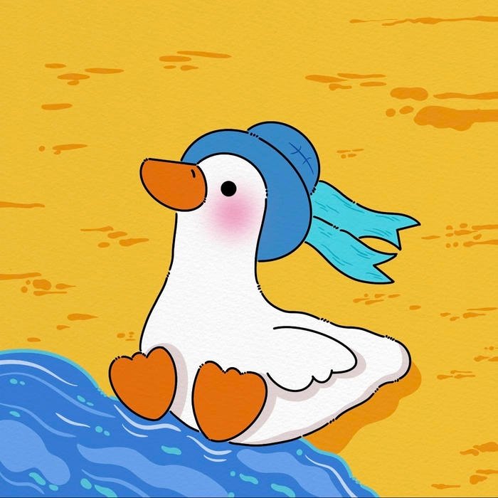 Hình tranh vẽ con vịt thể hiện hình ảnh rõ ràng dễ quan sát lâu