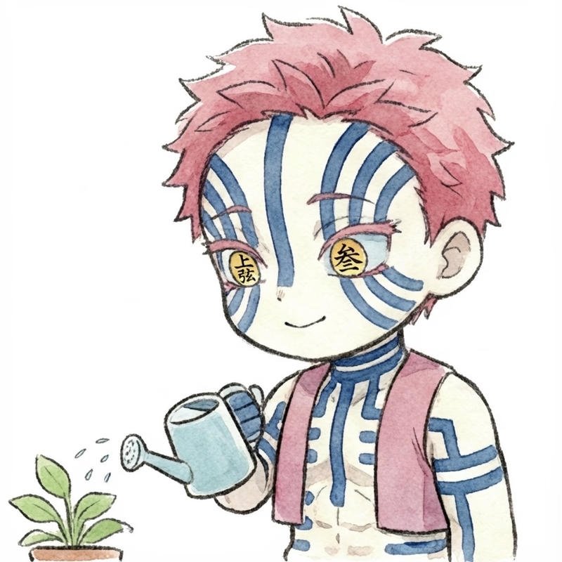 Hình tượng ác quỷ chiến đấu trong ảnh Akaza