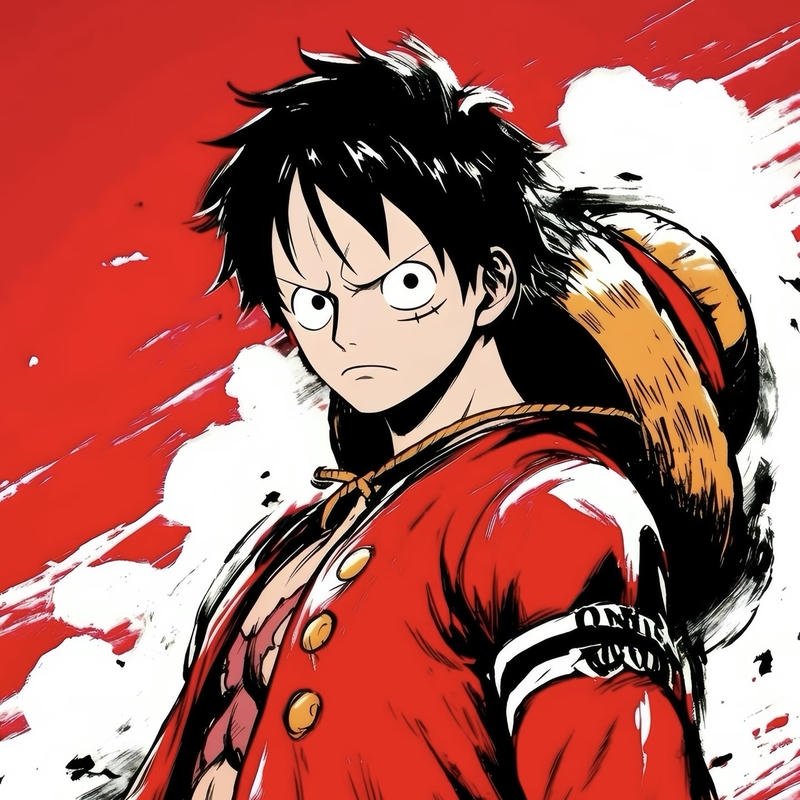 Monkey D Luffy dáng vẻ quyết tâm tiến về phía trước