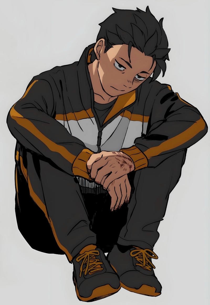 Nhân vật Natsuki Subaru anime thể hiện tổn thương