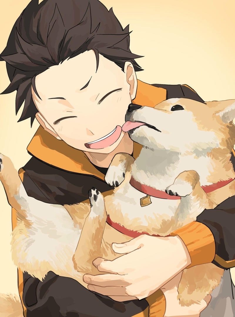 Nhân vật Natsuki Subaru anime toát lên nghị lực