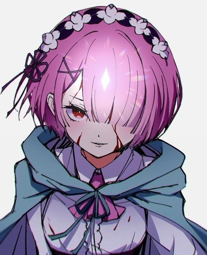 Nhân vật Ram Re Zero toát lên vẻ đẹp lạnh quyến rũ