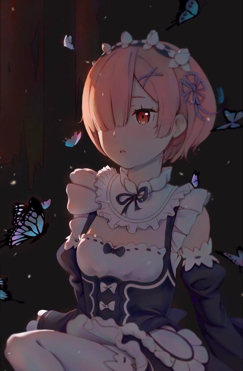 Nhân vật Ram Re Zero với dáng vẻ thanh thoát