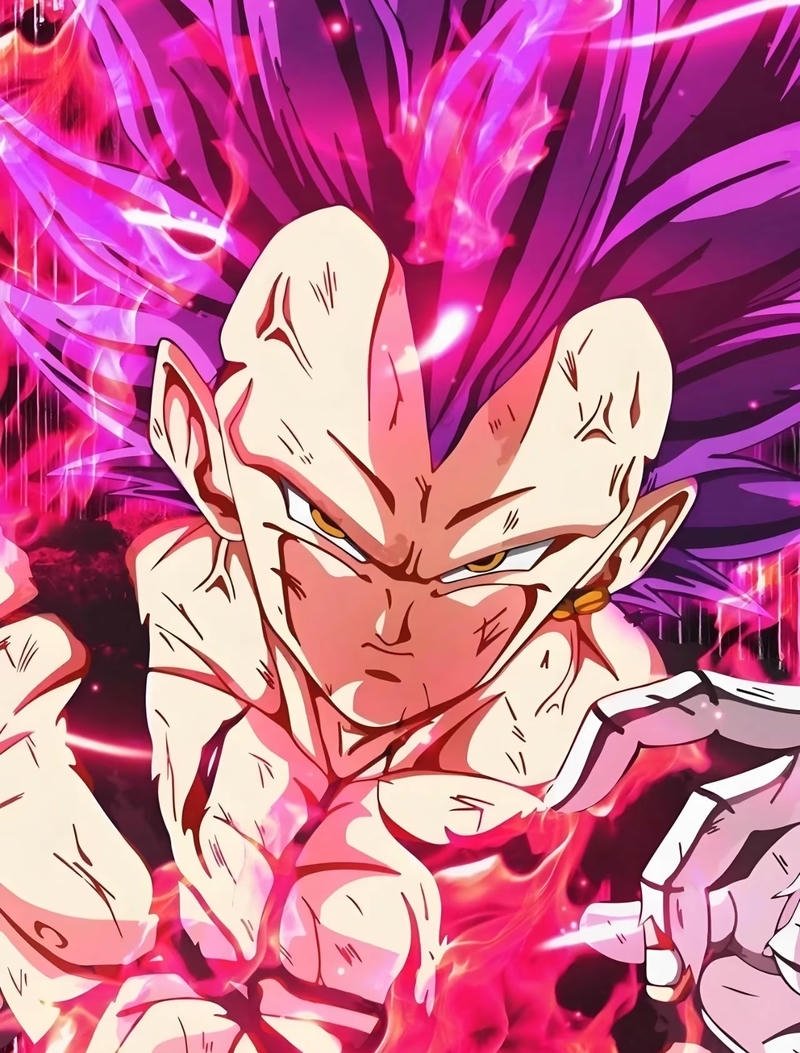 Nhân vật Vegeta với năng lượng bùng nổ mạnh mẽ