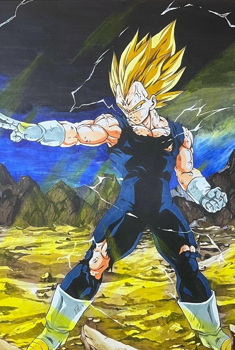 Nhân vật Vegeta với thần thái chiến binh kiêu hãnh