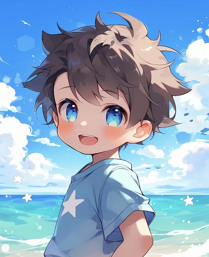 Nhân vật anime nam cute trẻ trung năng động