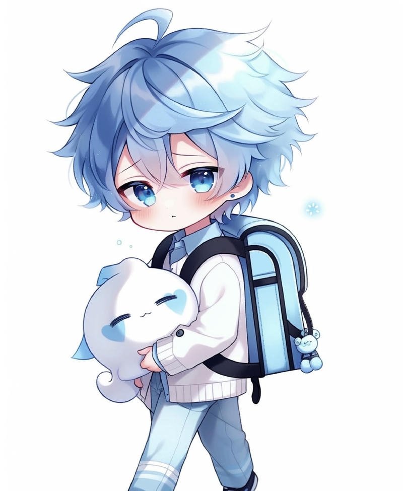 Nhân vật anime nam cute với vẻ hồn nhiên