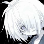 Nhân vật anime nam ngồi một mình cô đơn