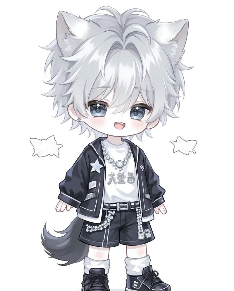 Nhân vật cute với biểu cảm đáng yêu anime nam