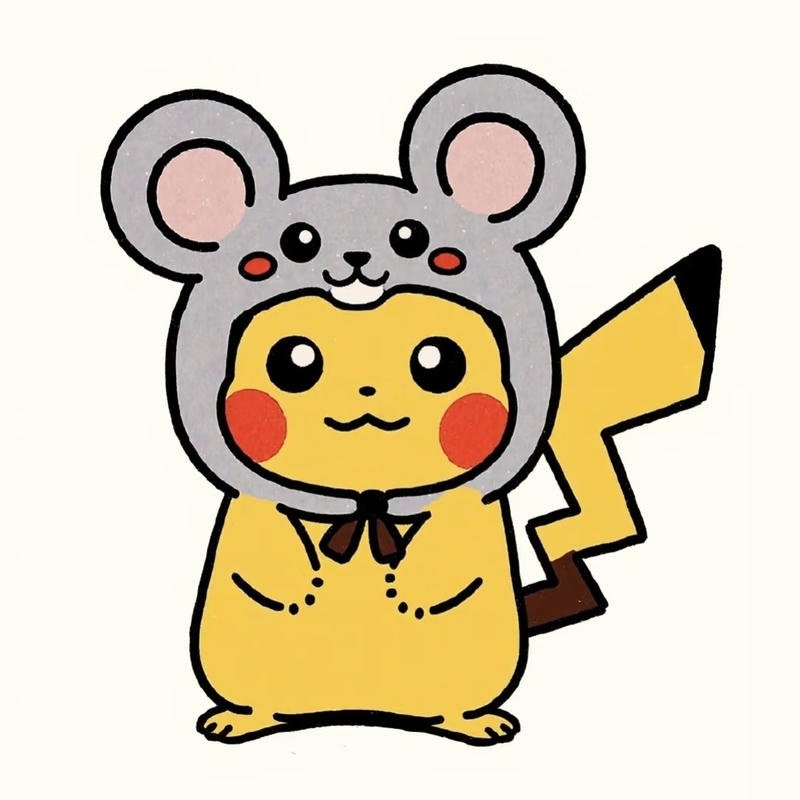 Nụ cười hiền lành trên gương mặt Pikachu dễ mến